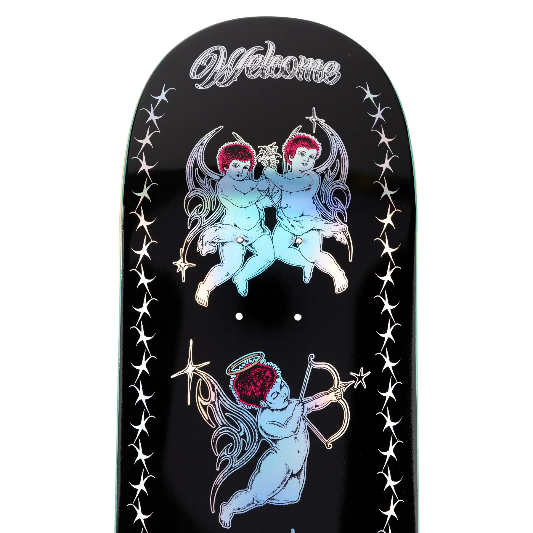 WELCOME MOCK CHERUBS ON ISLAND BLACK FOIL - Image 3