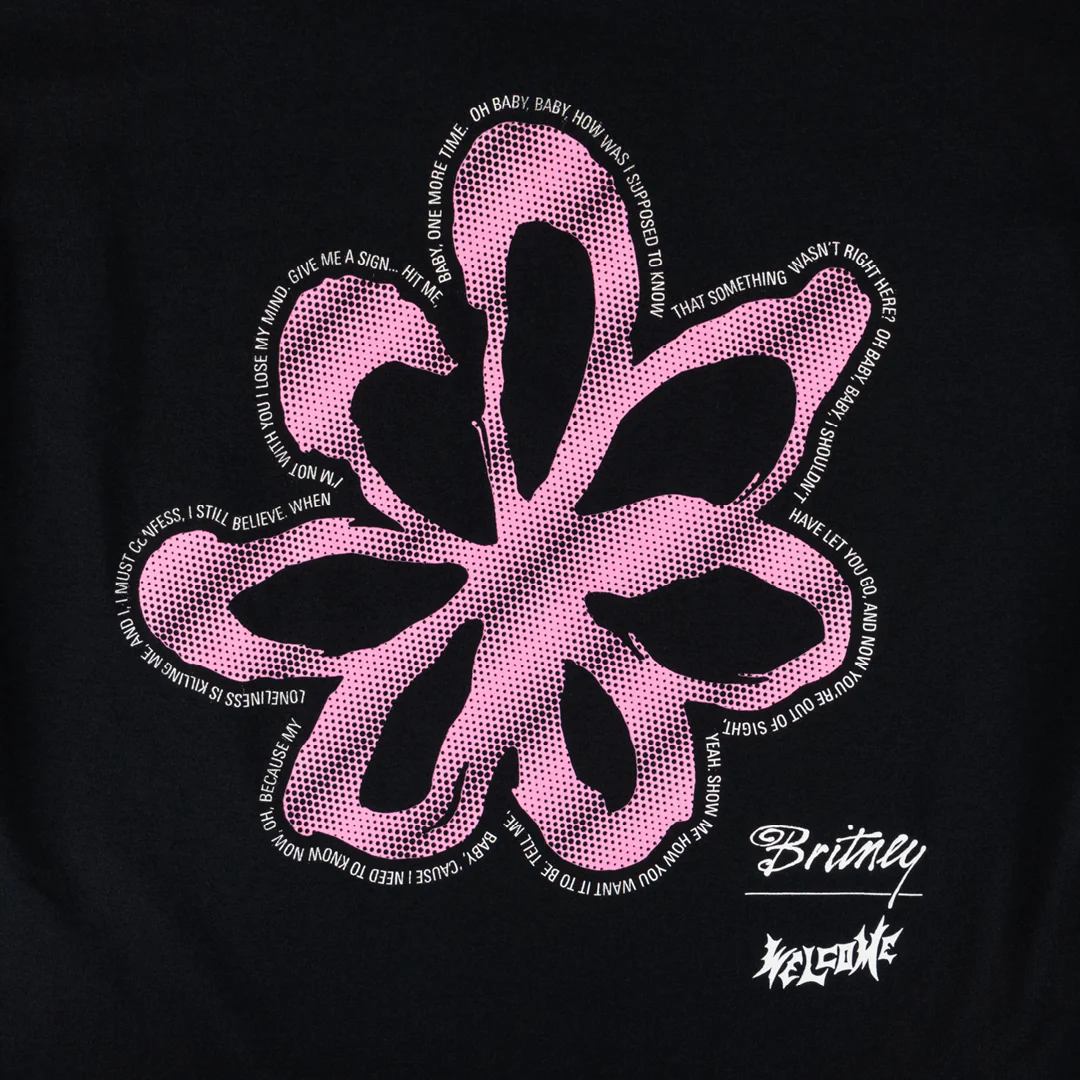 WELCOME X BRITNEY FLOWER TEE BLACK - Image 4
